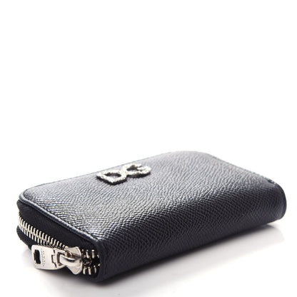 Dolce & Gabbana Dauphine Embellished Logo Zip Around Wallet Black 4 of 7