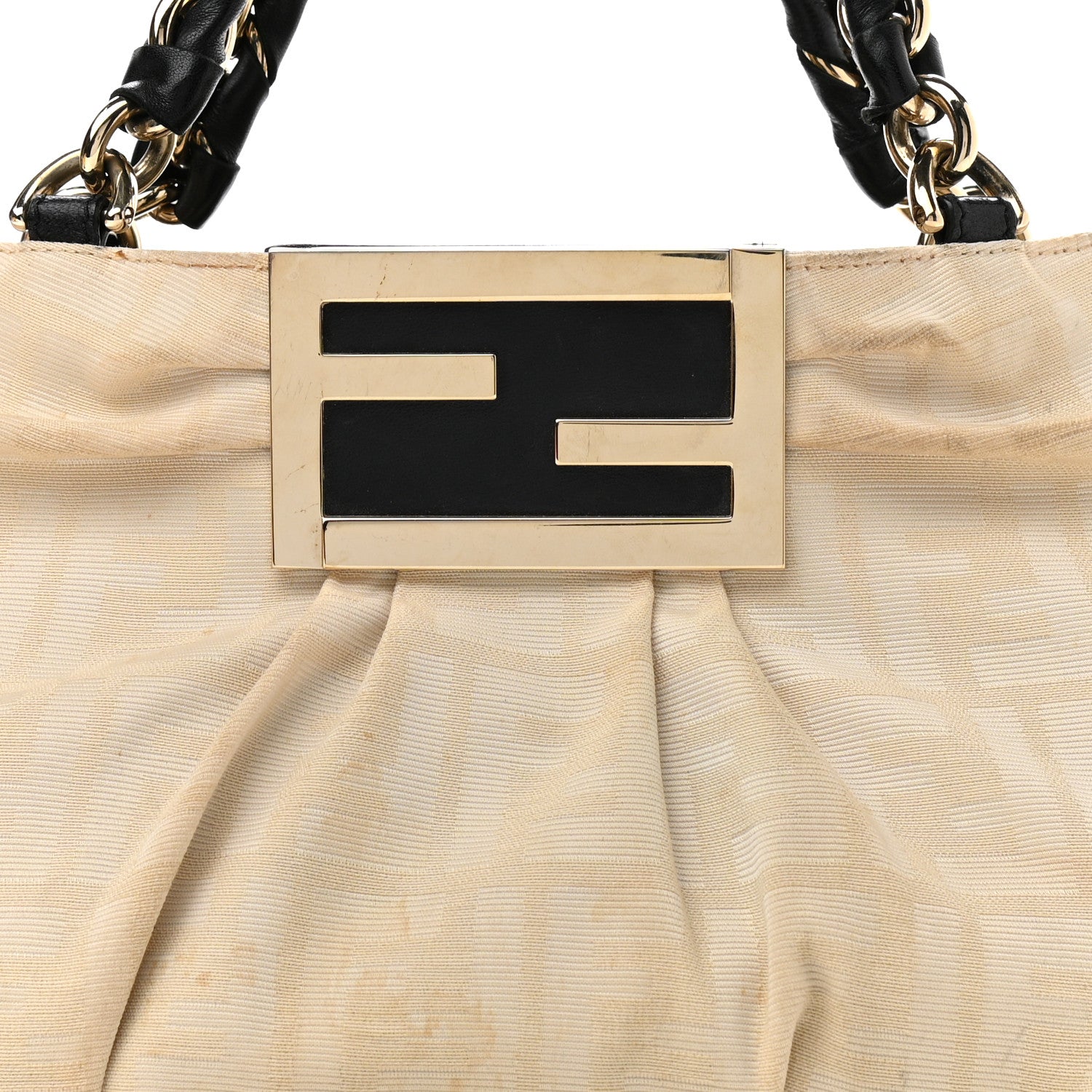 Fendi Zucca Mia Tote Beige Black 8 of 16