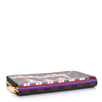 Louis Vuitton Damier Ebene 2020 Christmas Animation Bumper Cars Zippy Wallet Coquelicot 4 of 9