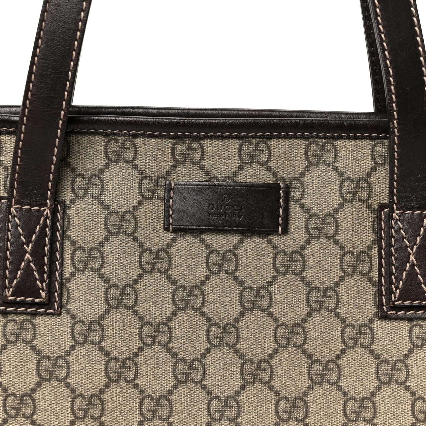 GG Supreme Monogram Small Joy Tote Dark Brown