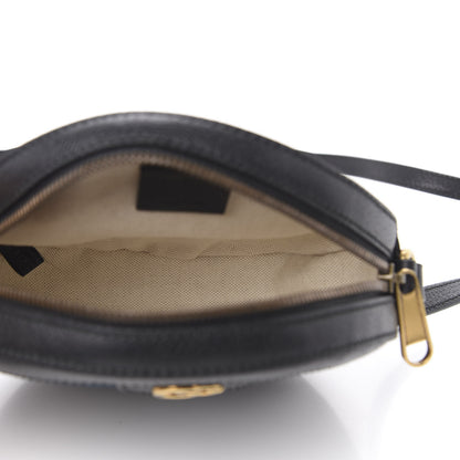 Gucci Velvet Calfskin GG Monogram Round Shoulder Bag Blue Beige 5 of 10