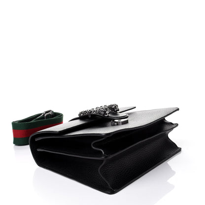 Gucci Dollar Calfskin Crystal Web Medium Dionysus Bamboo Top Handle Bag Black Black Diamond 3 of 6