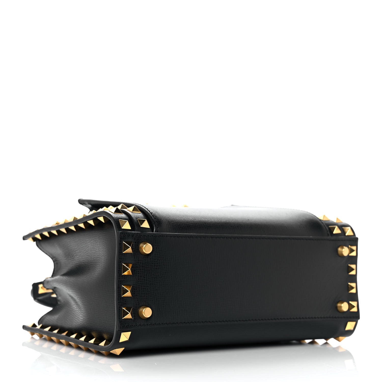 Valentino Garavani Vitello Small Rockstud Alcove Top-Handle Bag Black 3 of 7