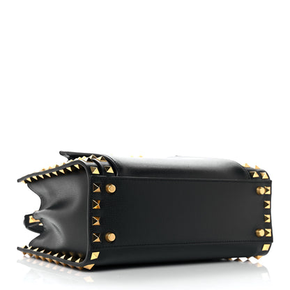 Valentino Garavani Vitello Small Rockstud Alcove Top-Handle Bag Black 3 of 7
