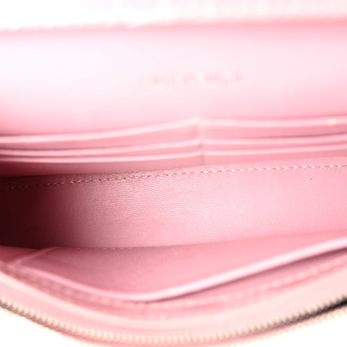 Shiny Calfskin Crocodile Embossed Hourglass Chain Bag Powder Pink