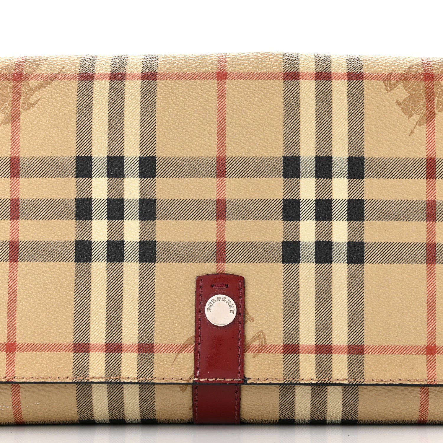 Burberry Haymarket Check Shoulder Bag Military Red 7 of 10