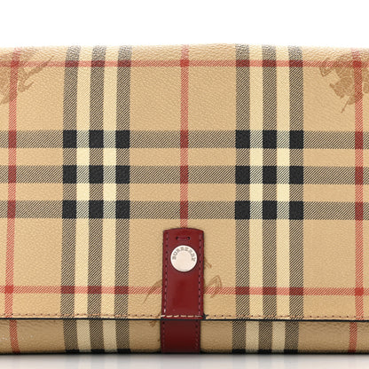 Burberry Haymarket Check Shoulder Bag Military Red 7 of 10