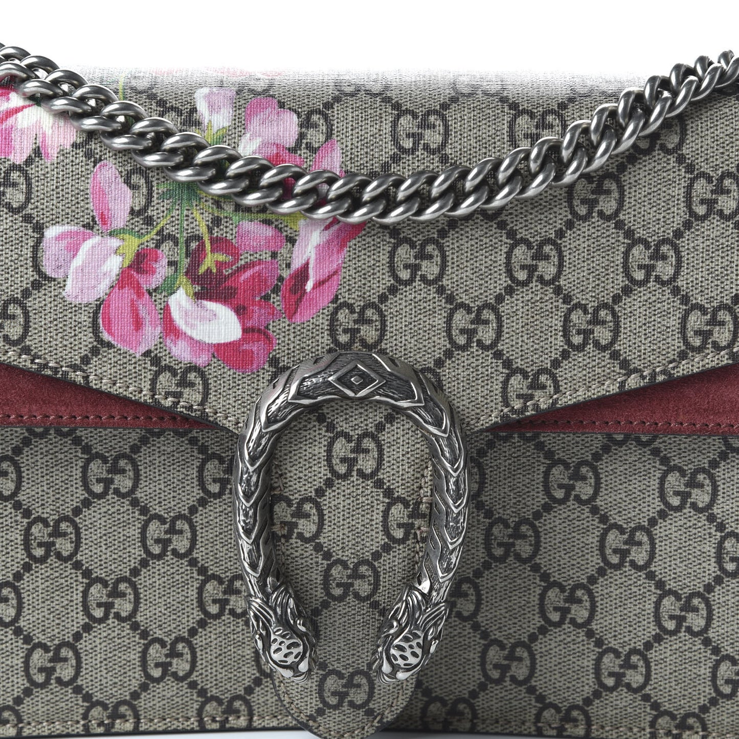 GG Supreme Monogram Blooms Small Dionysus Shoulder Bag Beige Multicolor Dry Rose