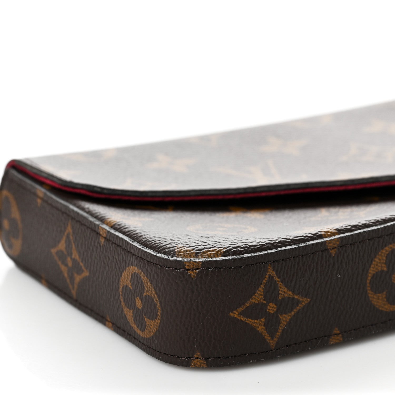 Louis Vuitton Monogram Pochette Felicie Chain Wallet Fuchsia 8 of 9