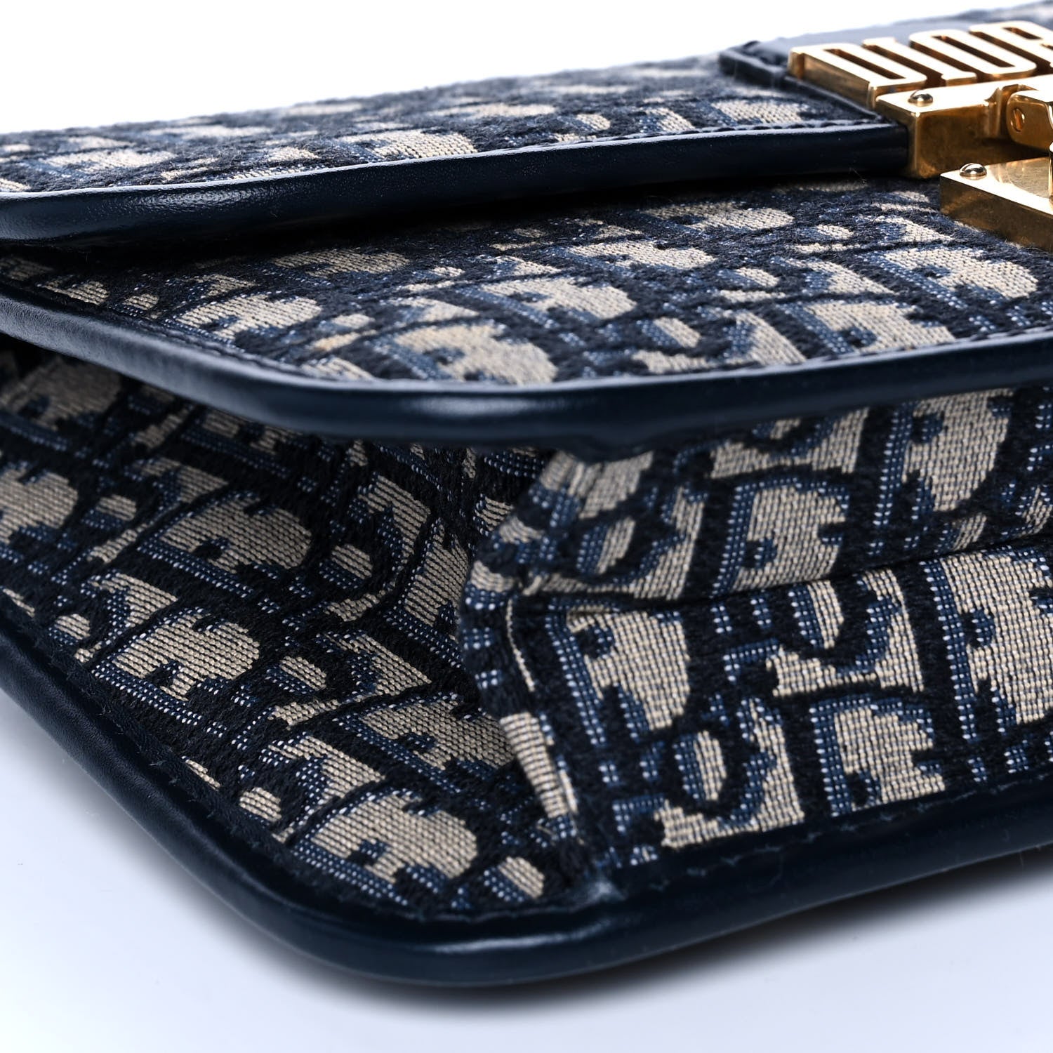 Christian Dior Oblique DiorAddict Flap Bag Navy Blue 11 of 14