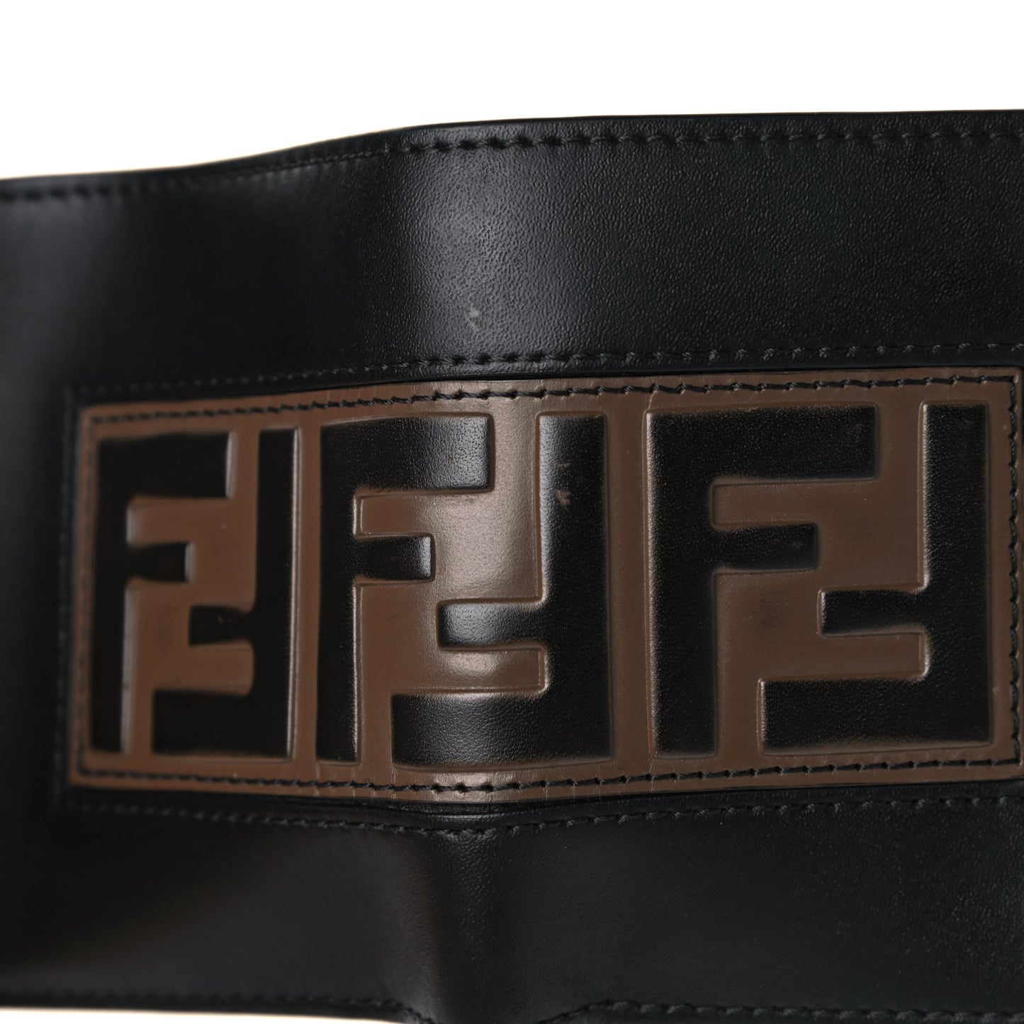 Vitello Liberty Bi-Color FF 1974 Embossed Inlay Bi-Fold Wallet Black