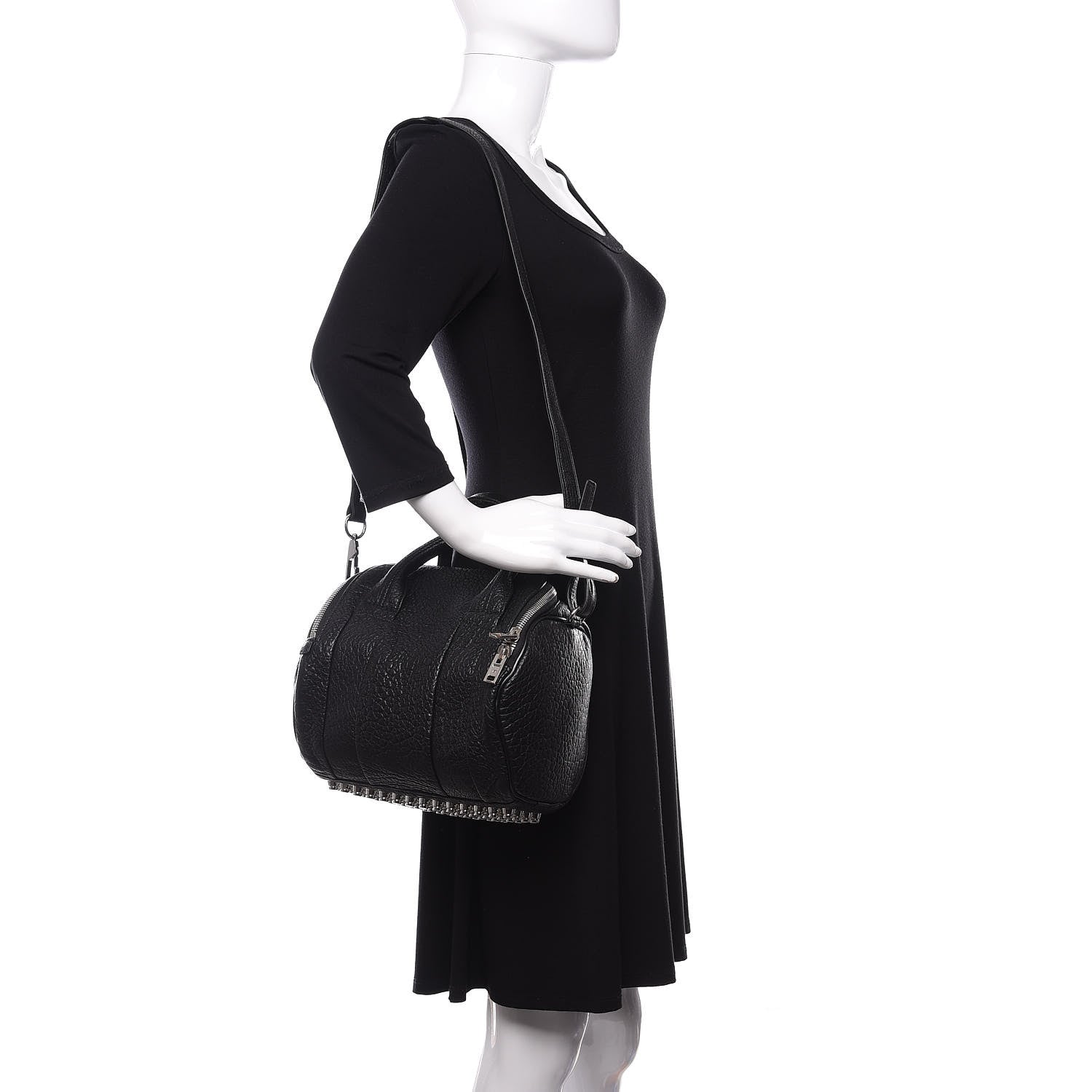 Alexander Wang Pebbled Lambskin Rockie Black Rhodium Hardware 2 of 9