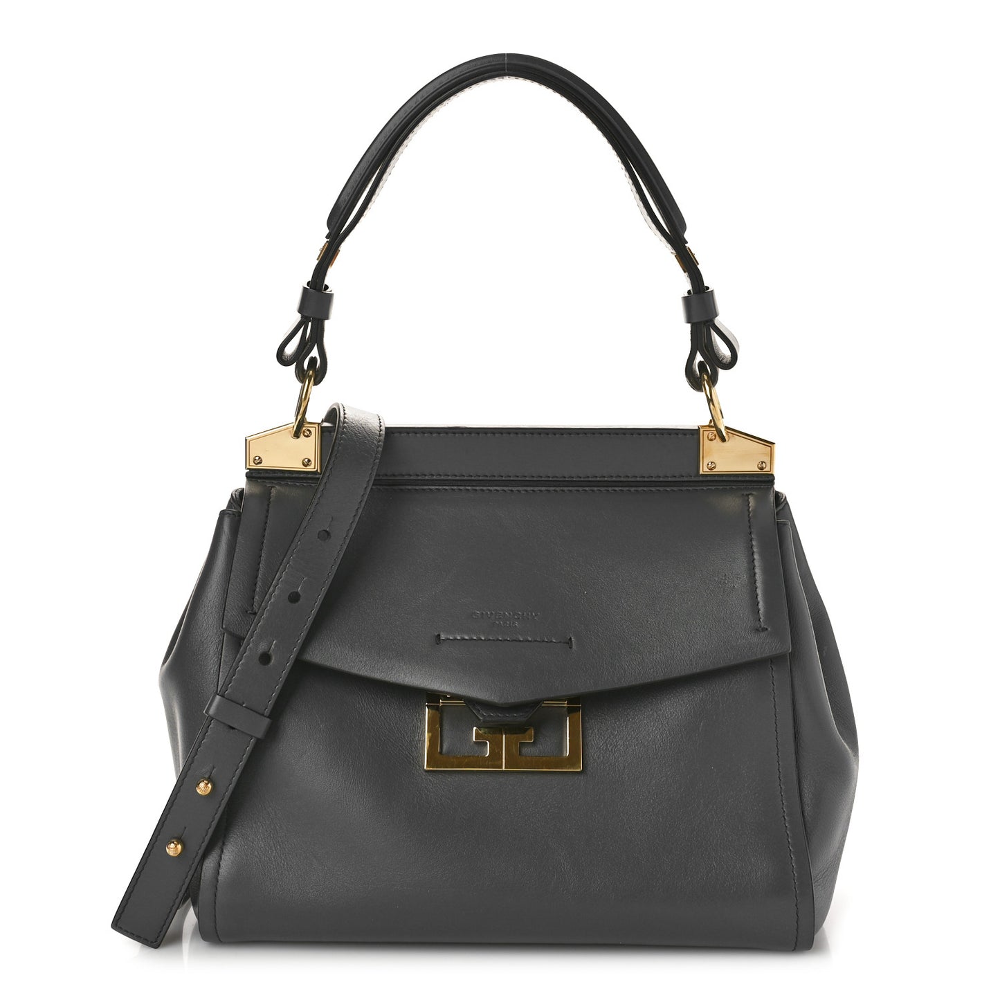 Calfskin Small Mystic Shoulder Bag Storm Grey