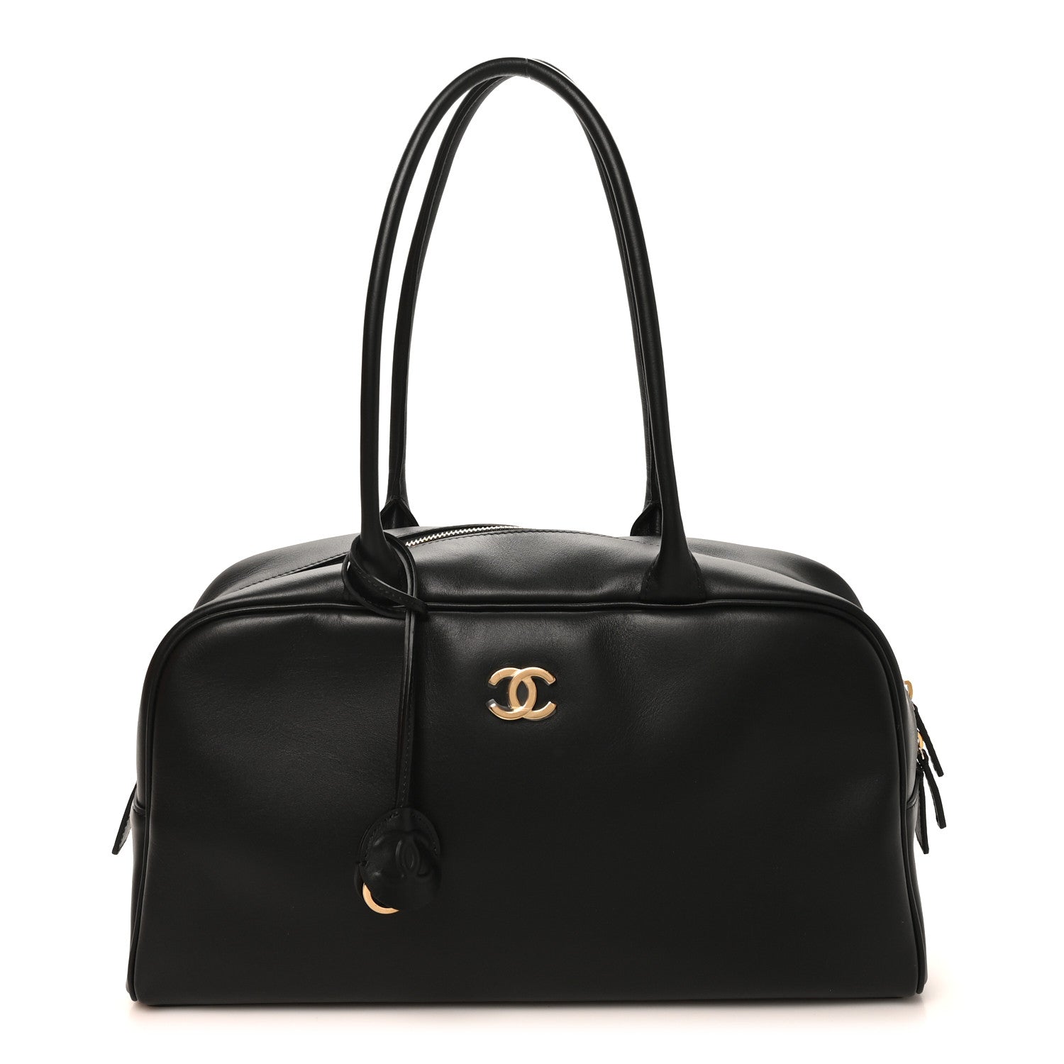 Chanel Calfskin Large Perfect Bowling Bag Black 1 of 10