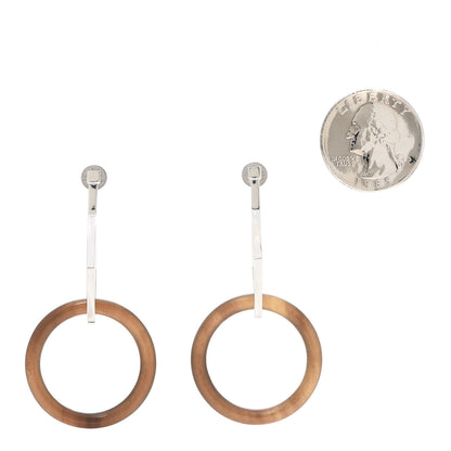 Hermes Sterling Silver Buffalo Horn Earrings 2 of 7