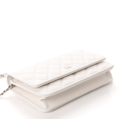Chanel Caviar Quilted Wallet On Chain WOC White 4 of 12