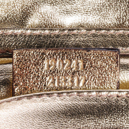 Gucci Leather Papillon Crest Evening Bag Metallic Gold 8 of 8