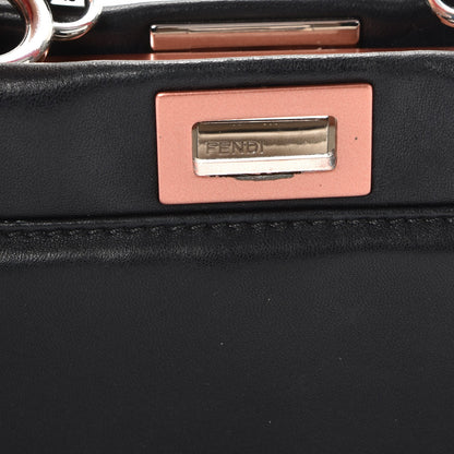Fendi Nappa Colorblock Mini Peekaboo Iconic Satchel Black White Ecstasy 9 of 9