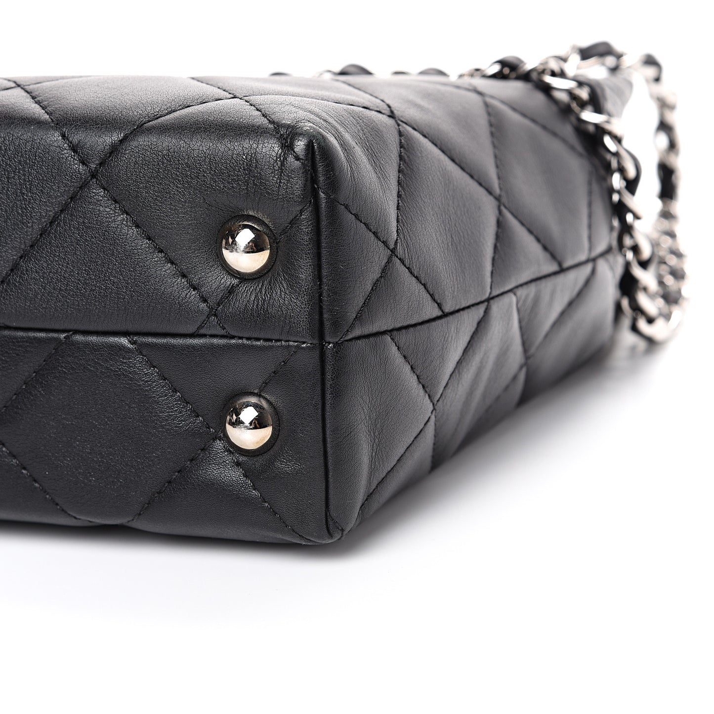 Calfskin Quilted In The Business North South Tote Black