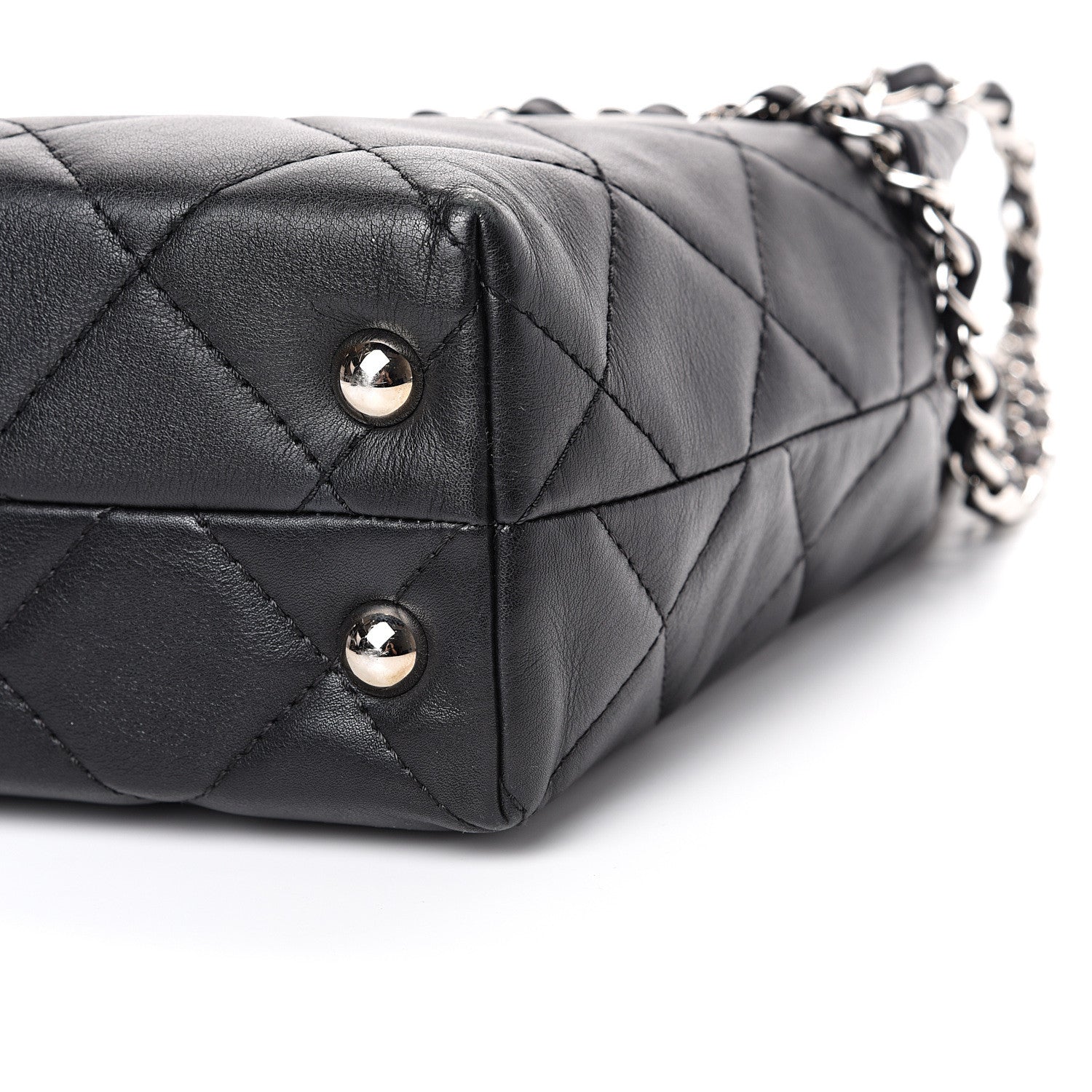 Chanel Calfskin Quilted In The Business North South Tote Black 9 of 12
