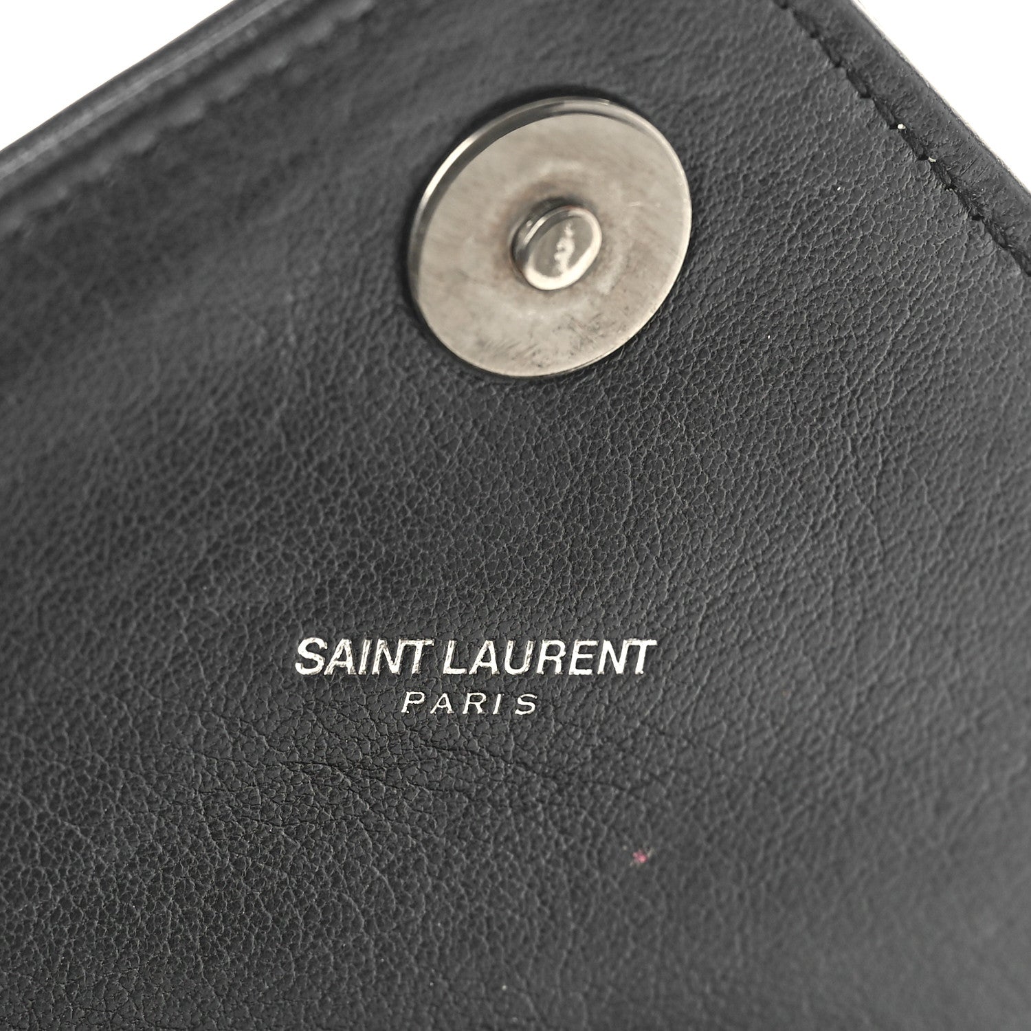 Saint Laurent Sheepskin Matelasse Chevron Monogram Medium College Bag Black 7 of 11