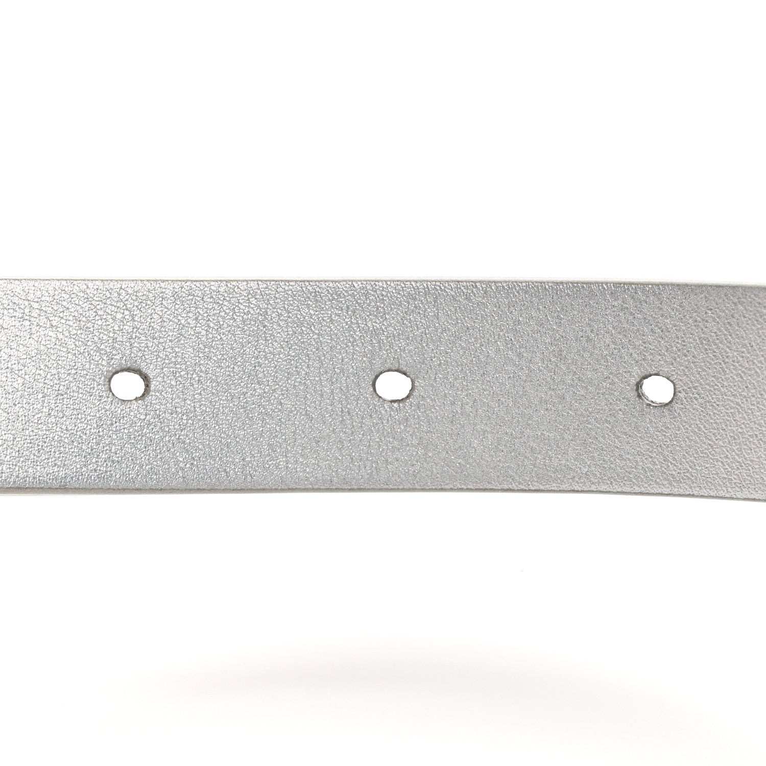 Christian Dior Metallic Calfskin Saddle Belt 70 28 Silver 5 of 5