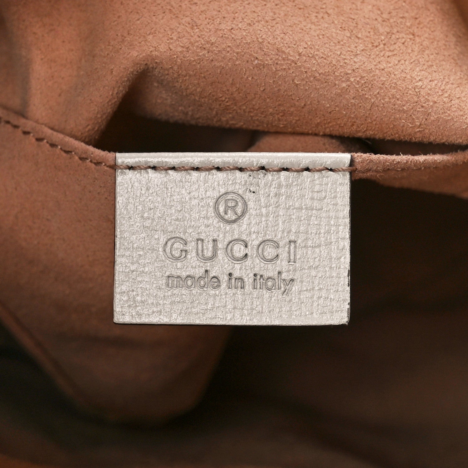 Gucci Azalea Sakai Calfskin Horsebit 1955 Drawstring Bucket Bag Mystic White 6 of 12