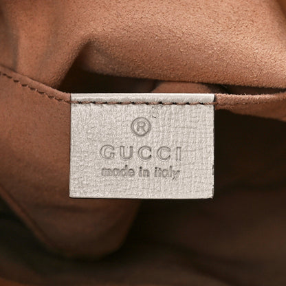 Gucci Azalea Sakai Calfskin Horsebit 1955 Drawstring Bucket Bag Mystic White 6 of 12