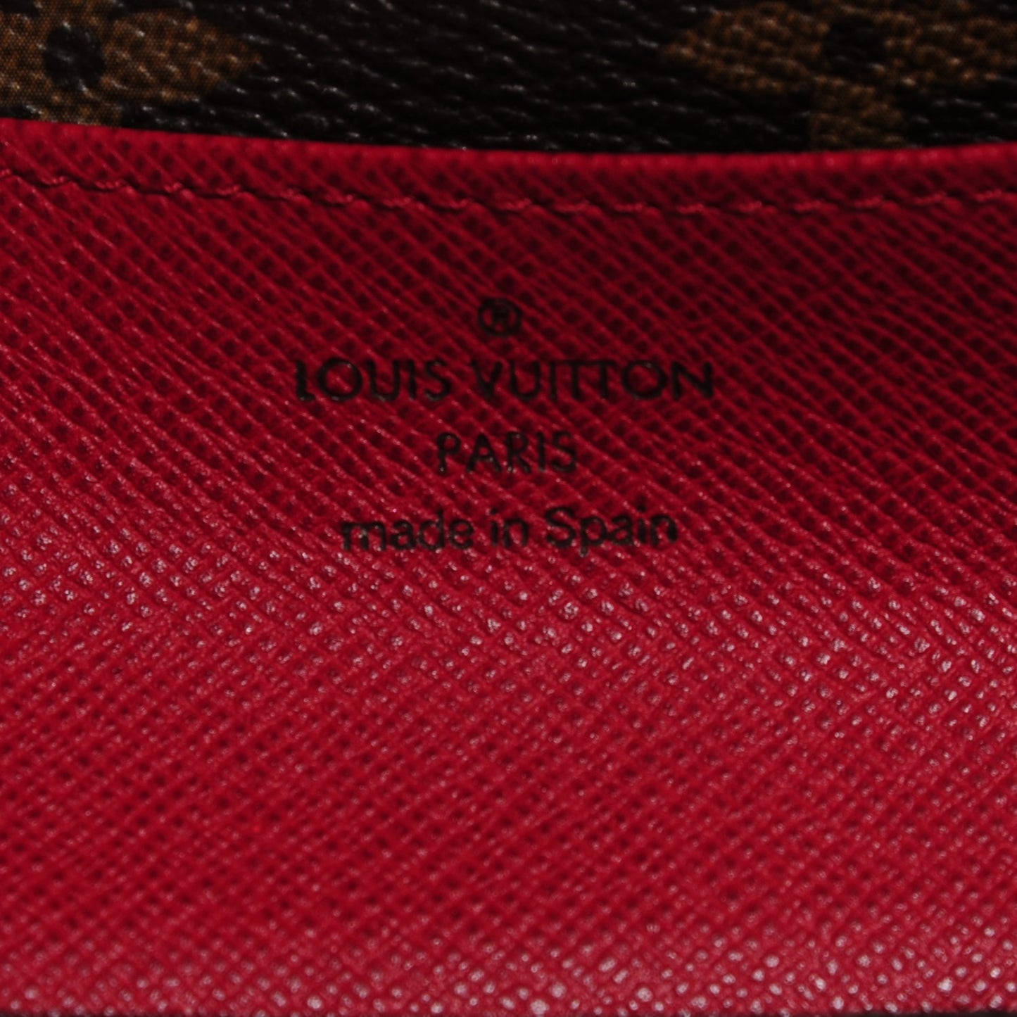 Monogram Emilie Wallet Red