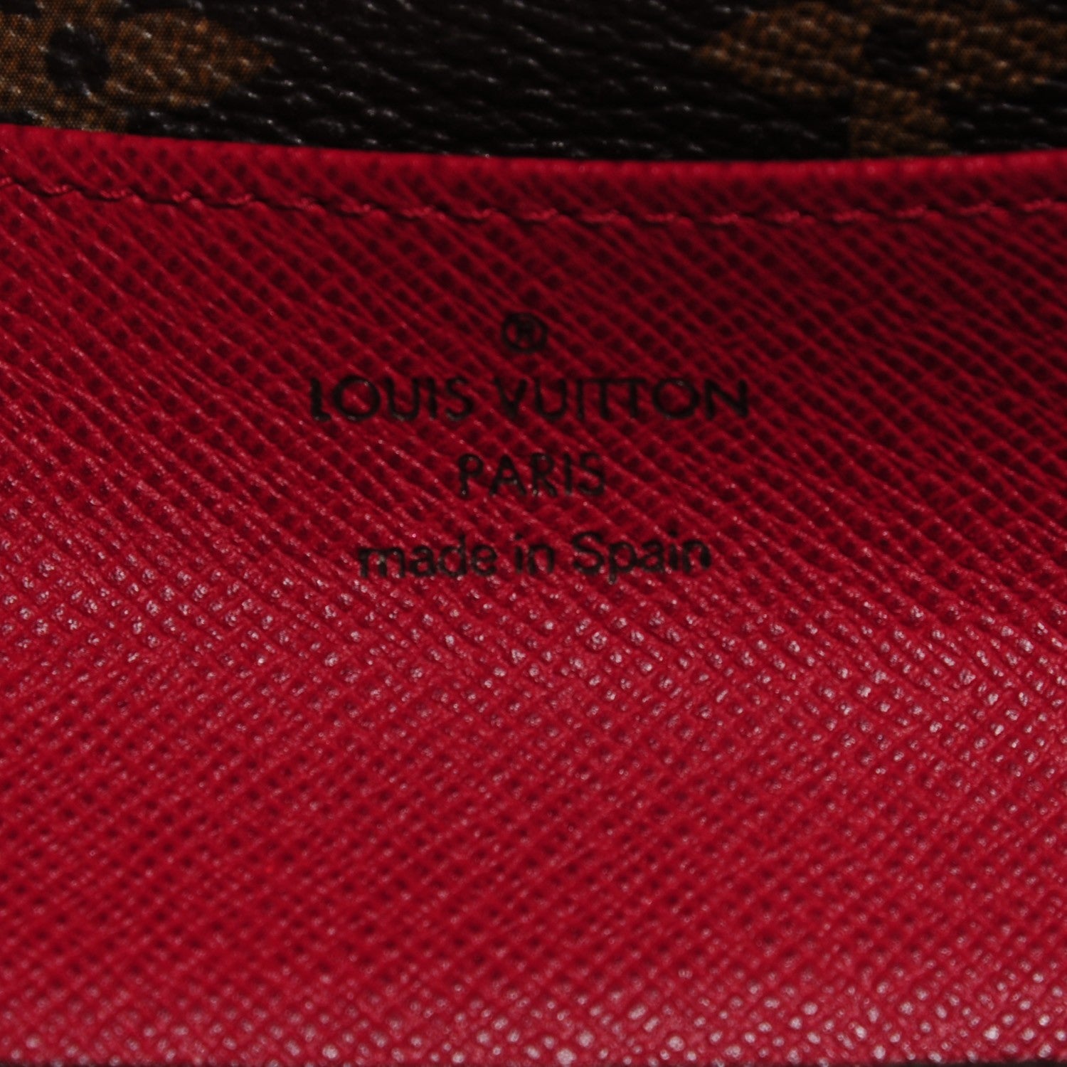Louis Vuitton Monogram Emilie Wallet Red 7 of 8