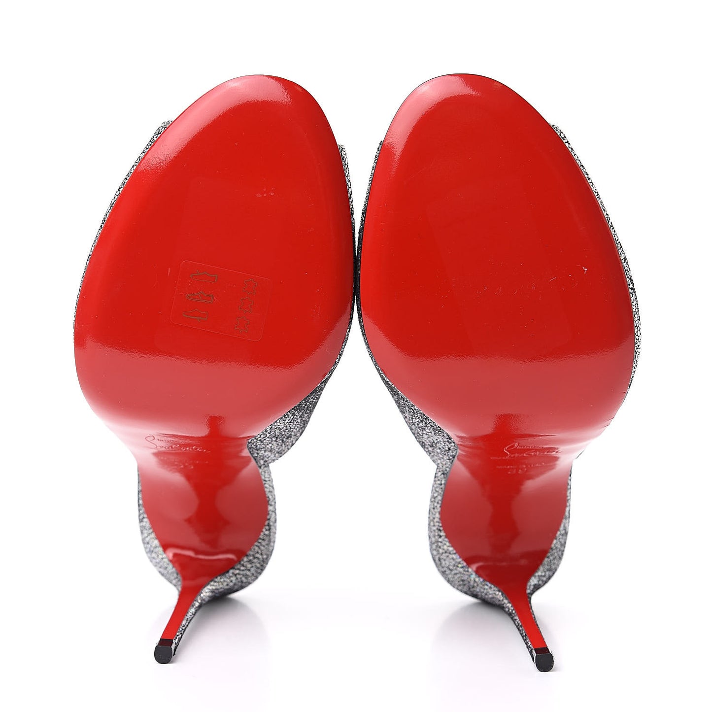 Nappa Mica PVC Glitter Predumule 100 Pumps 39 Silver