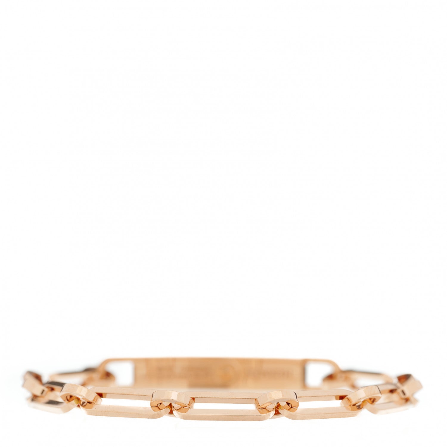 Hermes 18K Rose Gold Diamond Pave PM Kelly Chaine Bracelet ST 2 of 4