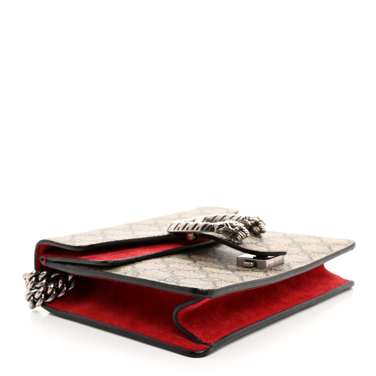 GG Supreme Monogram Mini Dionysus Shoulder Bag Hibiscus Red