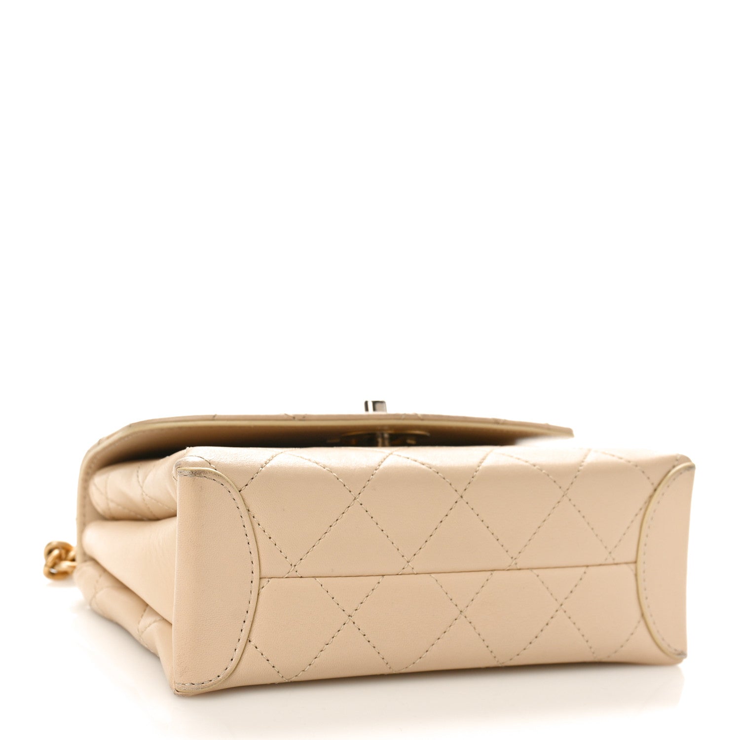 Chanel Lambskin Quilted Small Trendy Spirit Top Handle Bag Beige Beige 4 of 16