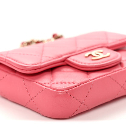 Chanel Lambskin Quilted Mini Chain Belt Bag Pink 10 of 11