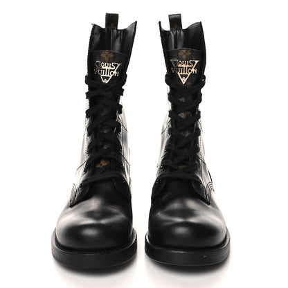 Louis Vuitton Calfskin Monogram Metropolis Flat Ranger Boots 40 Black 2 of 9