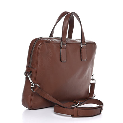 Gucci Pebbled Calfskin Large Soho Briefcase Brown 4 of 8