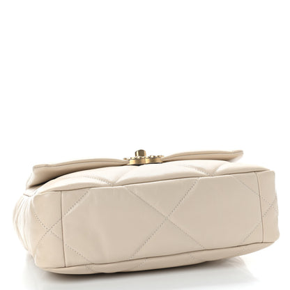 Chanel Goatskin Quilted Medium Chanel 19 Flap Beige 3 of 8