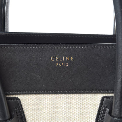 Celine Canvas Smooth Calfskin Mini Tri-Color Luggage Royal 9 of 18
