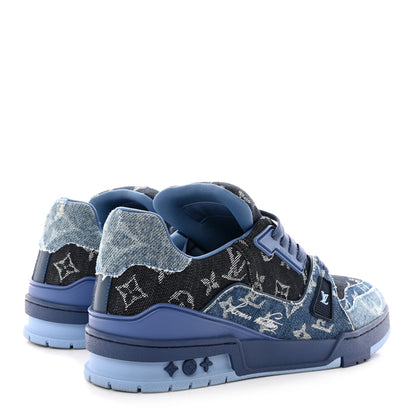 Louis Vuitton Monogram Denim Mens LV Trainer Sneakers 9.5 Blue 4 of 10