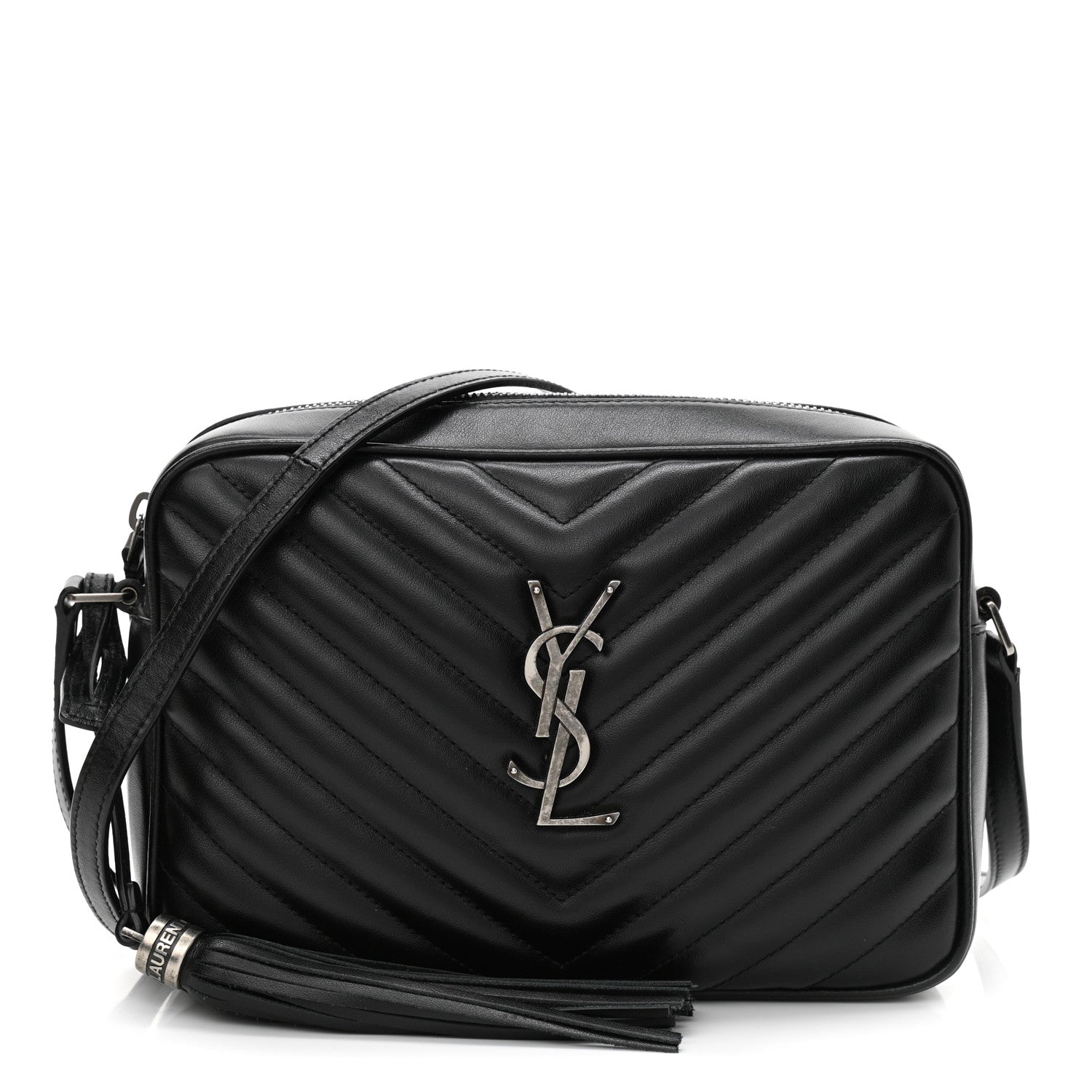 Saint Laurent Calfskin Matelasse Monogram Lou Camera Bag Black 1 of 10