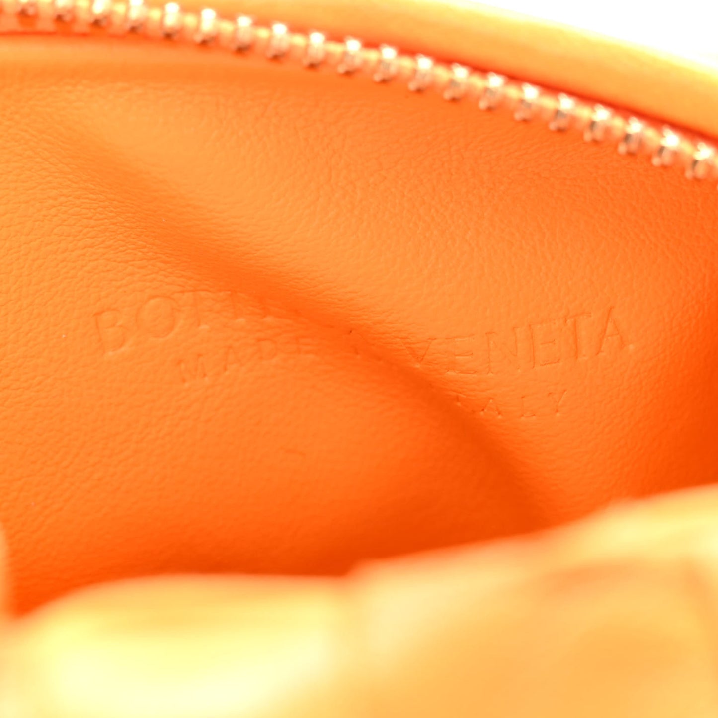Nappa Intrecciato Mini Jodie Tangerine