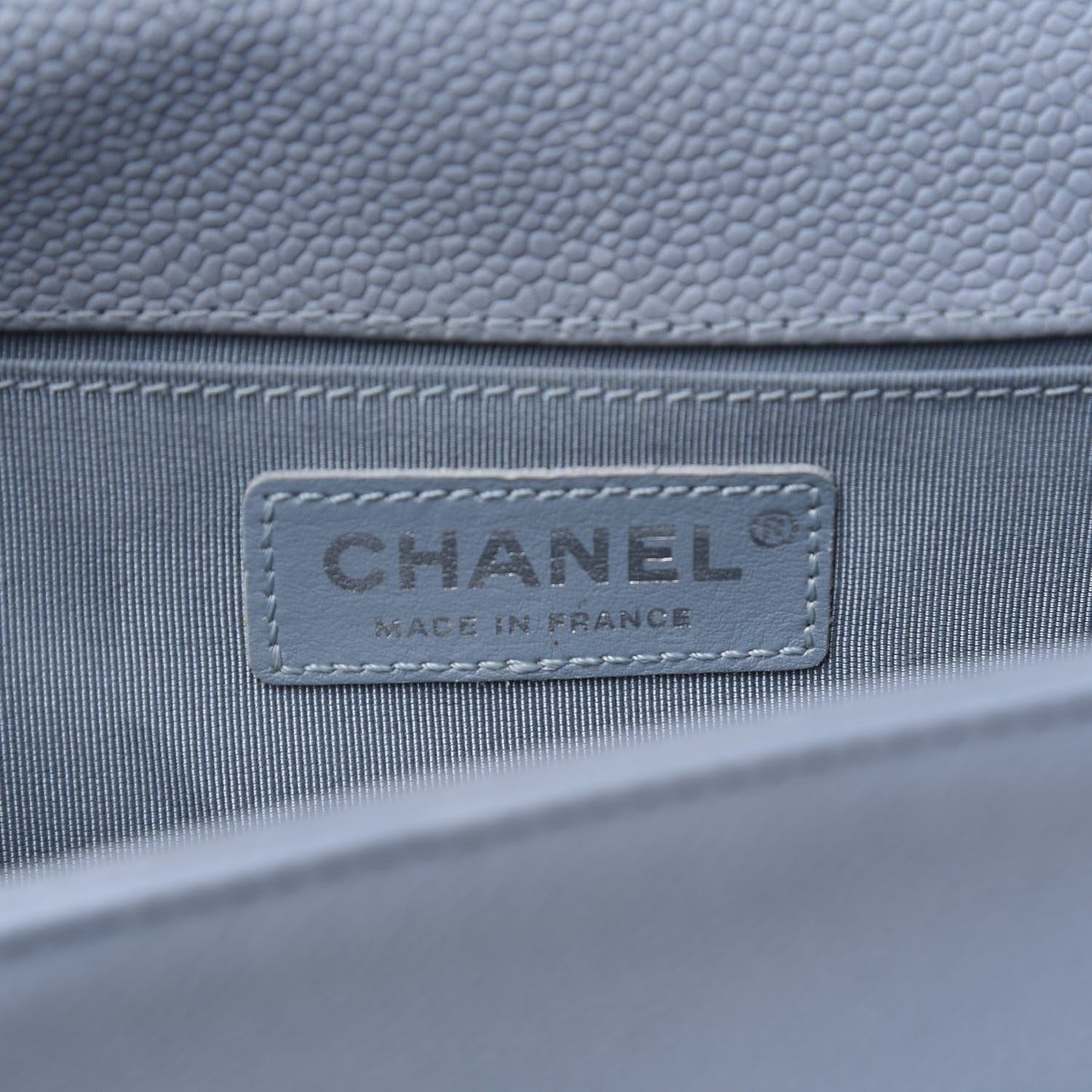 Caviar Quilted Medium Boy Flap Blue