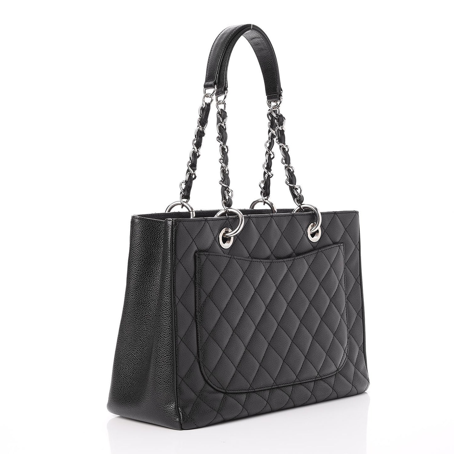 Caviar Quilted Grand Shopping Tote GST Black