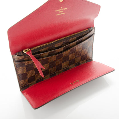 Louis Vuitton Damier Ebene Josephine Wallet Red 9 of 9