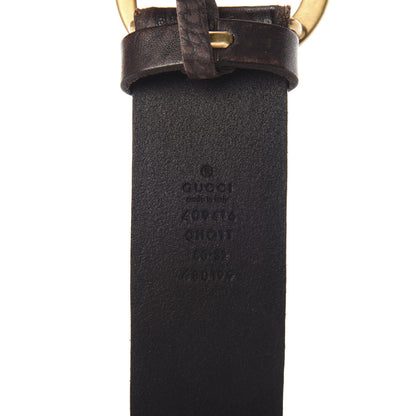 Gucci Calfskin Knurled Double G 40mm Belt 80 32 Testa di Moro 3 of 6