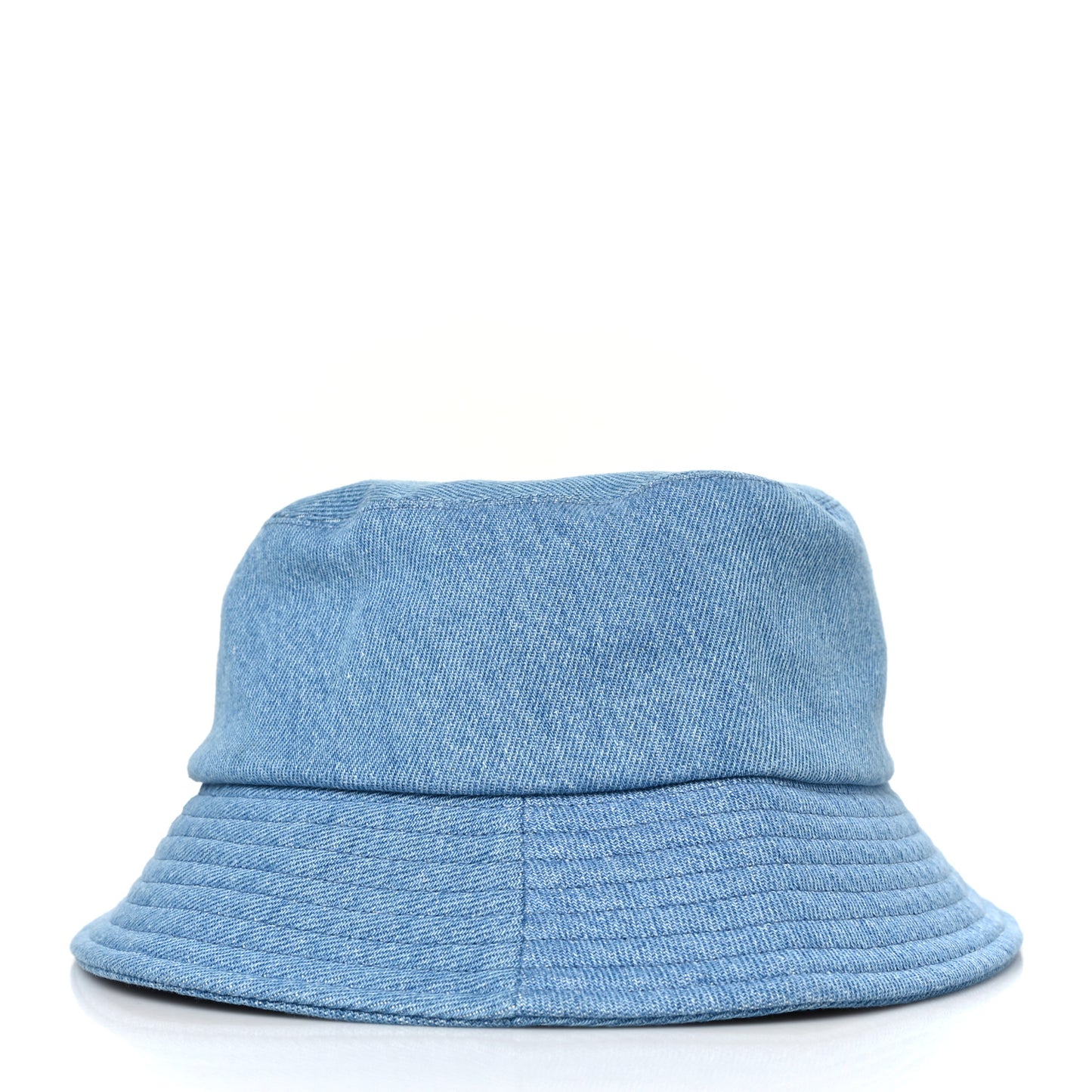 Denim Sequin Cloche Logo Bucket Hat M Blue
