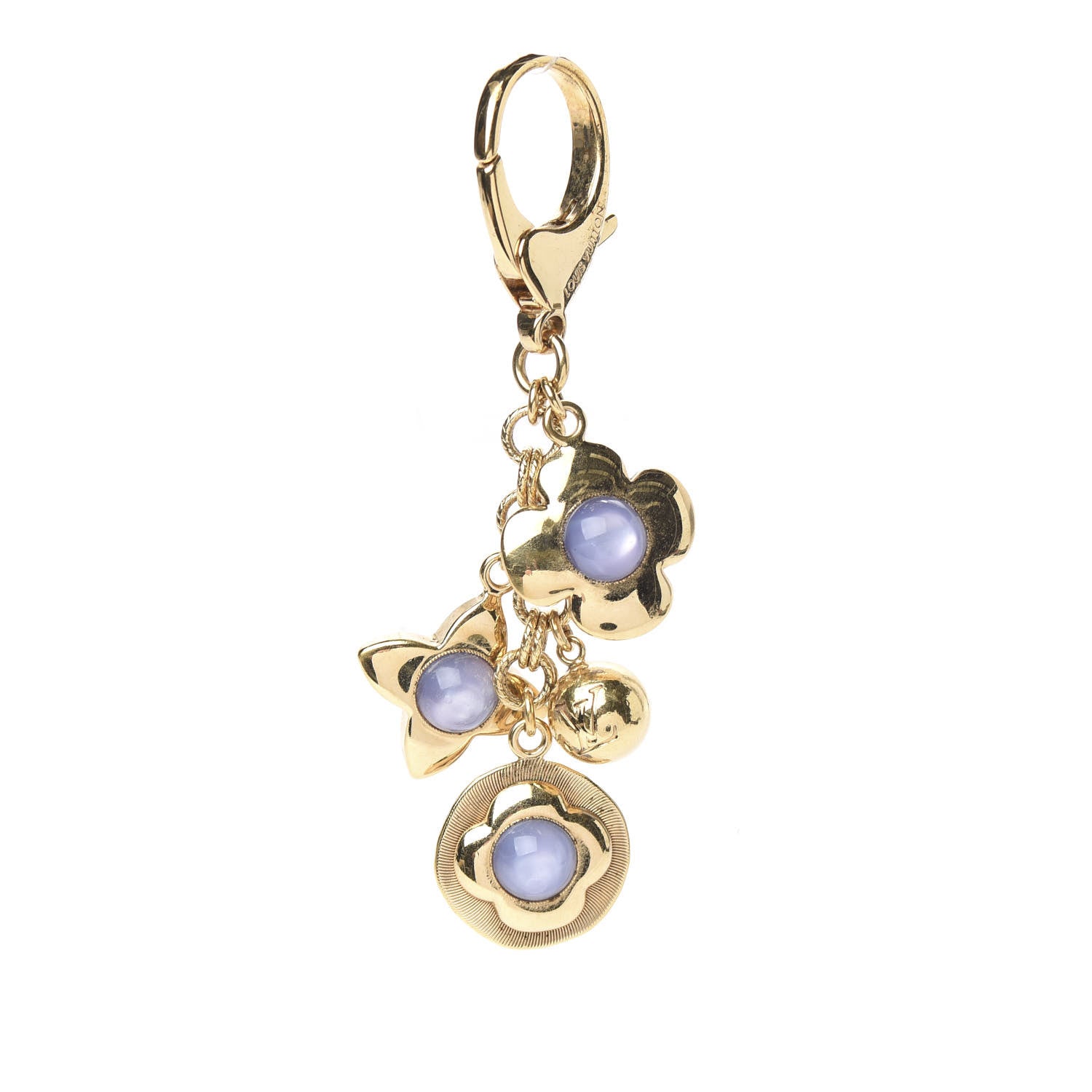 Louis Vuitton Tresor Bag Charm Purple Gold 1 of 2