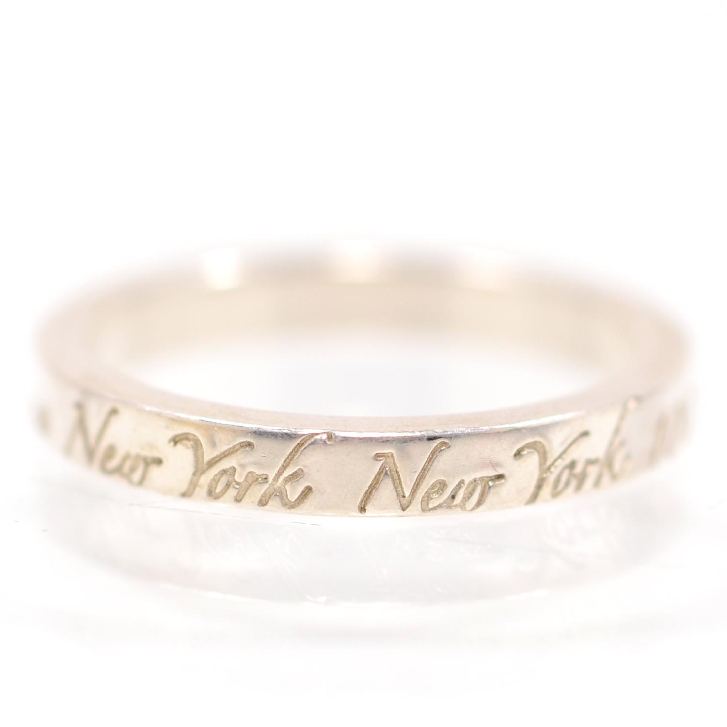 Tiffany Sterling Silver Notes Narrow Ring 6.5 4 of 5