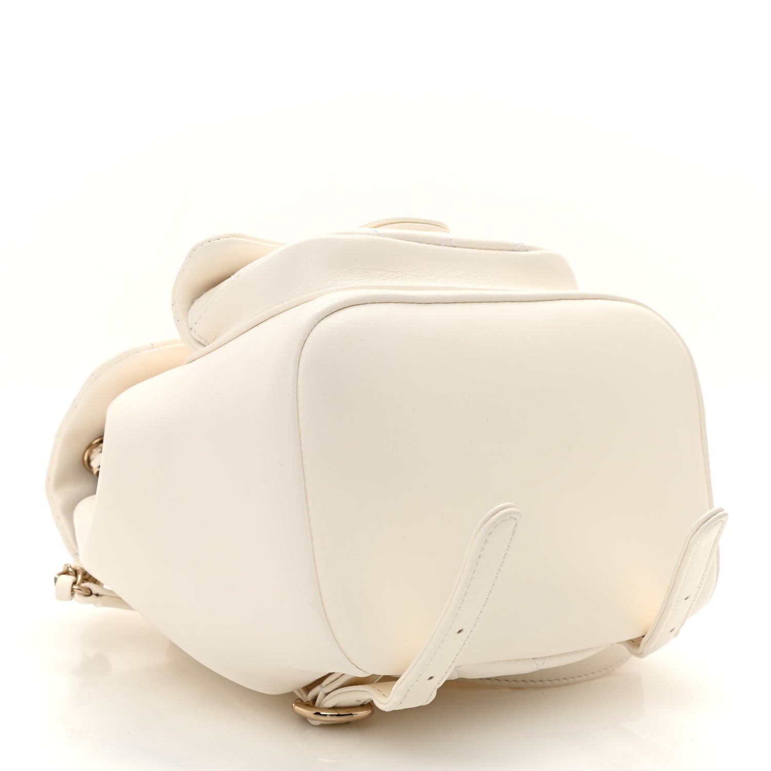 Chanel Lambskin Quilted Small Duma Drawstring Backpack White 4 of 10